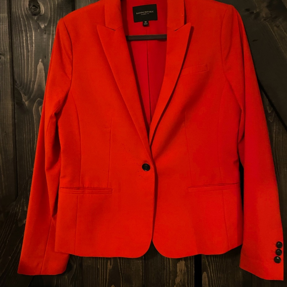 Banana Republic red blazer